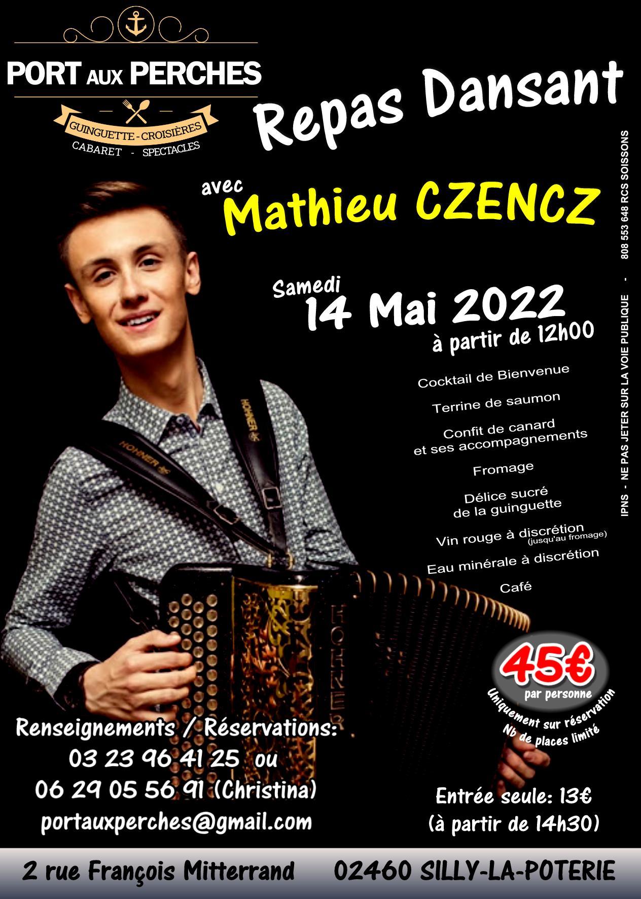 14 mai 2022 repas dansant mathieu czenz port aux perches