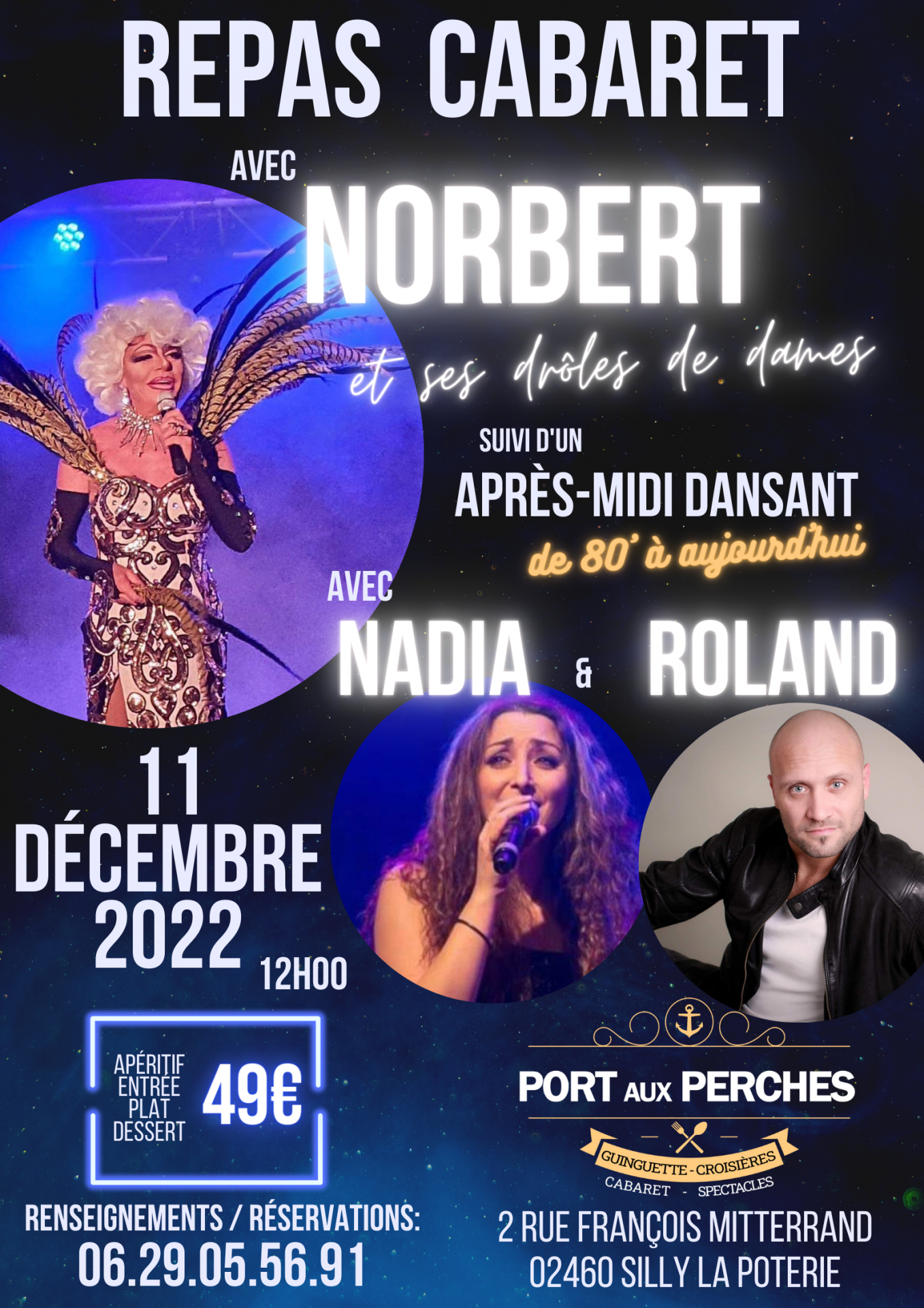 Cabaret norbert annees 80 nadia bel roland karl port aux perches